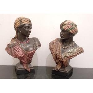 Pair Of 19th-century Terracotta Busts