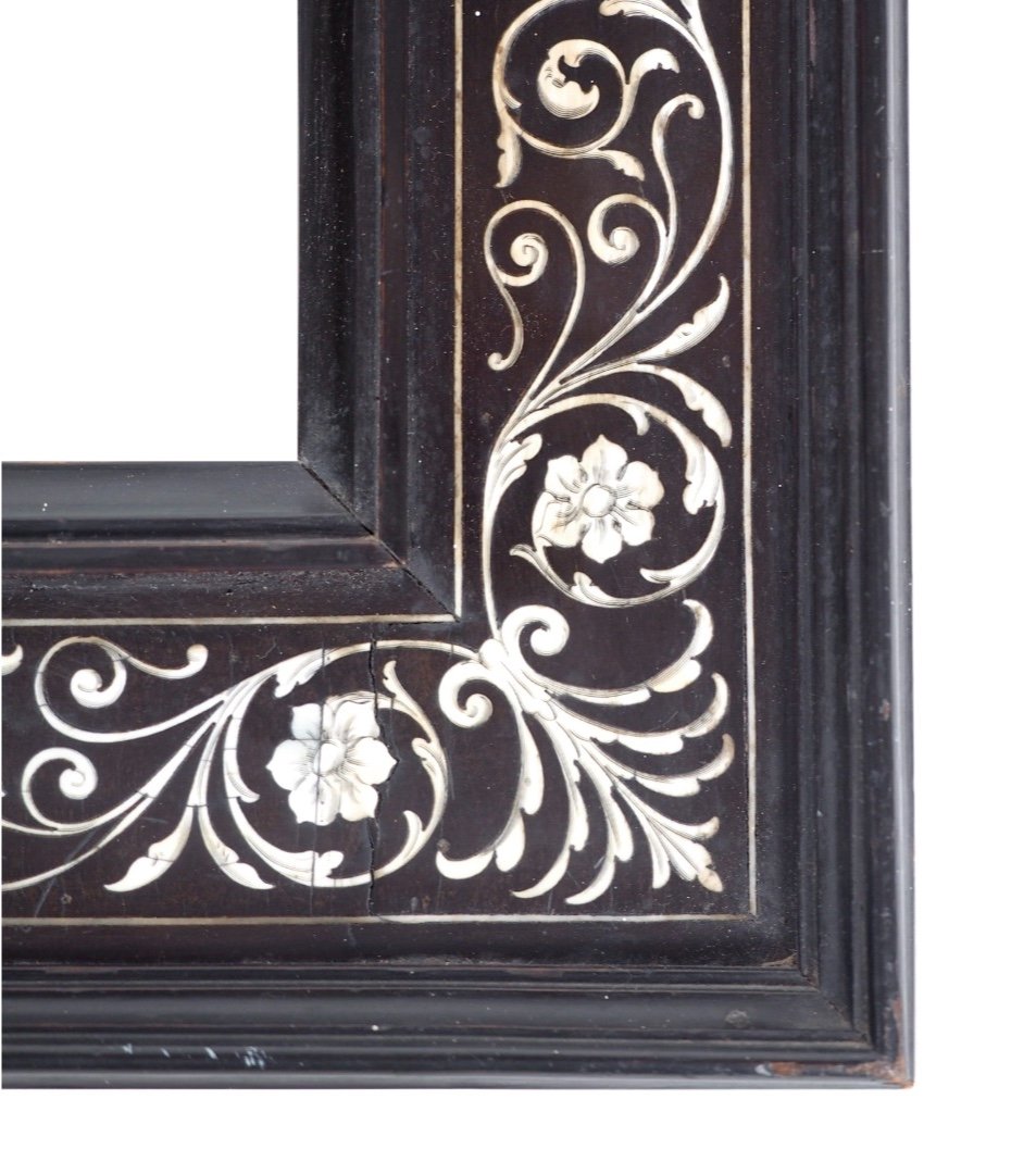 Small Neo-renaissance Milanese Mirror, Grand Tour-photo-3
