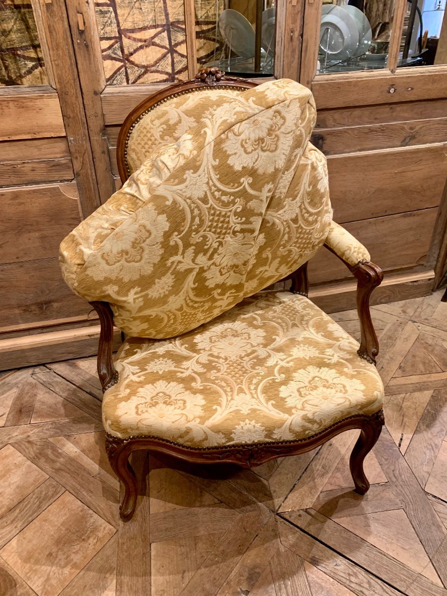 Fauteuil à La Reine, époque Louis XV-photo-1