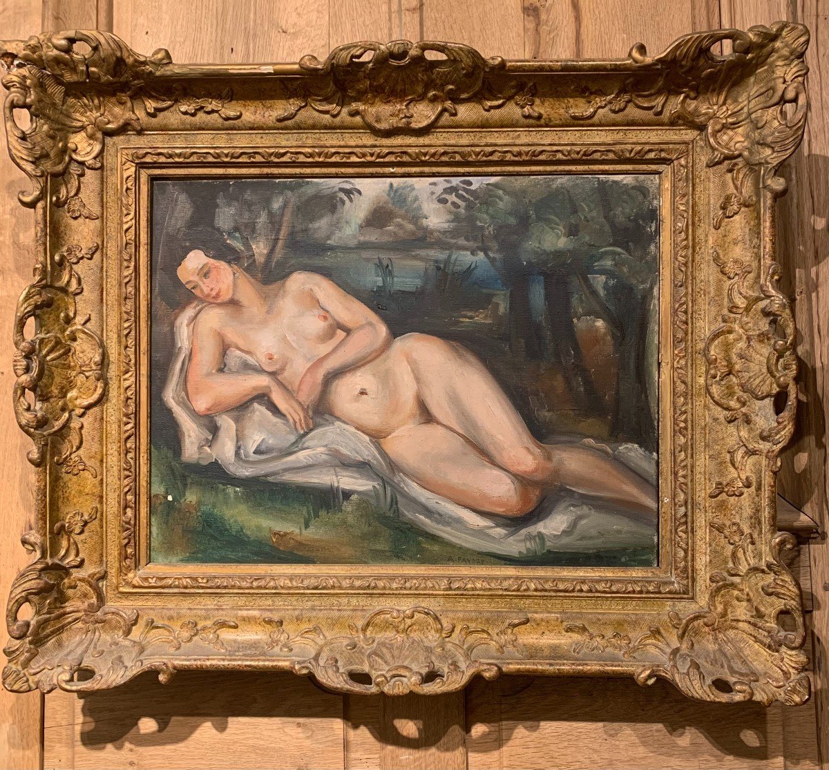 Reclining Nude, Signed André Favory