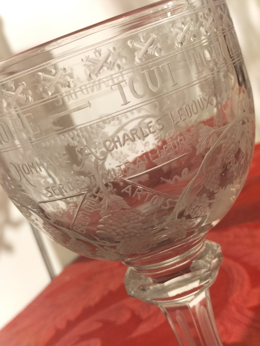 Engraved Glass Name Cup, 1914/18 Period-photo-4