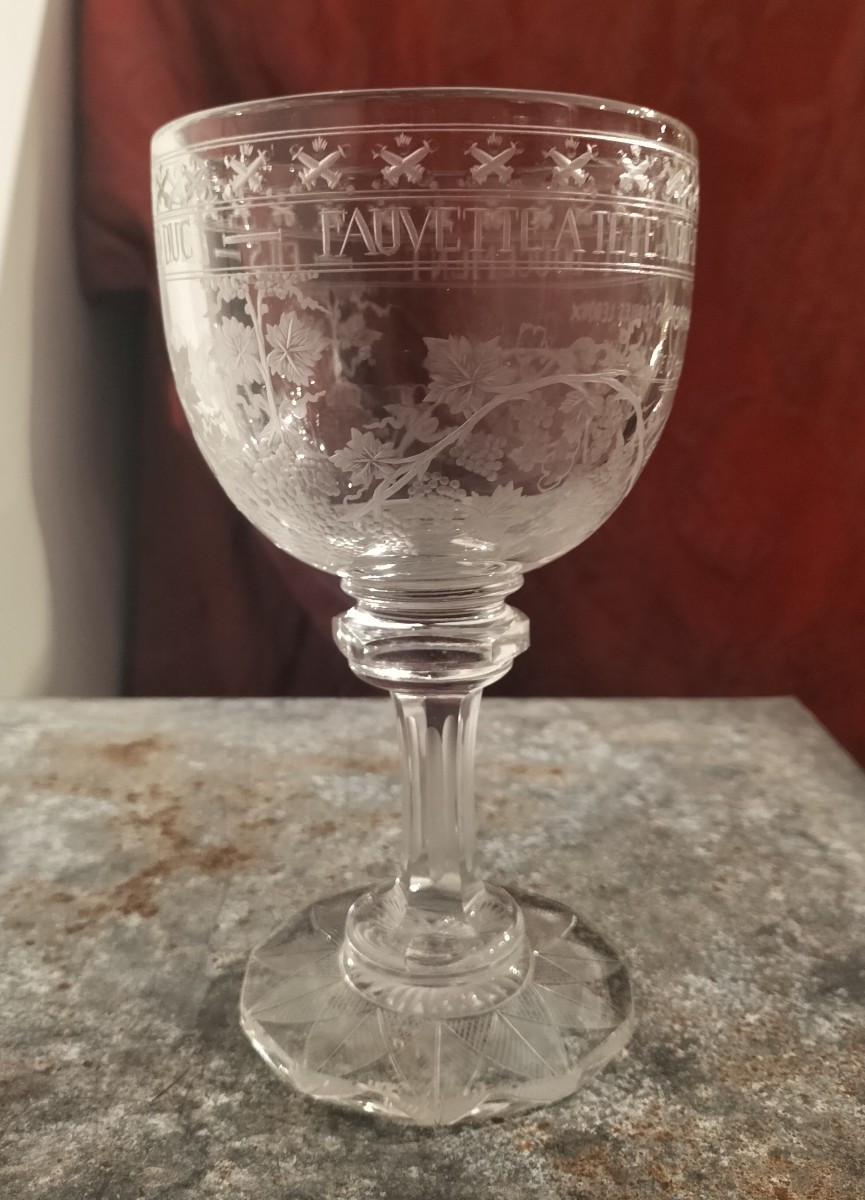 Engraved Glass Name Cup, 1914/18 Period-photo-3