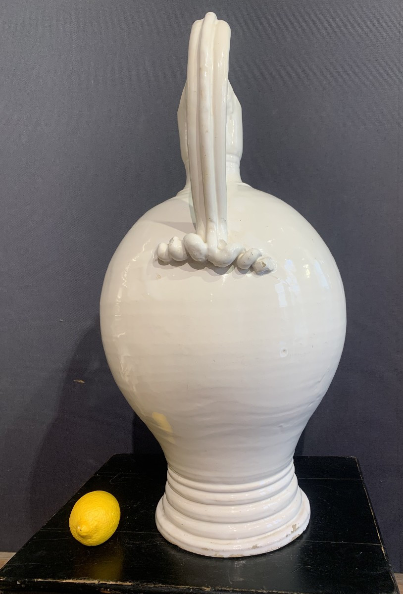 Large Italian Earthenware Jug From The Late 17th Century.-photo-4