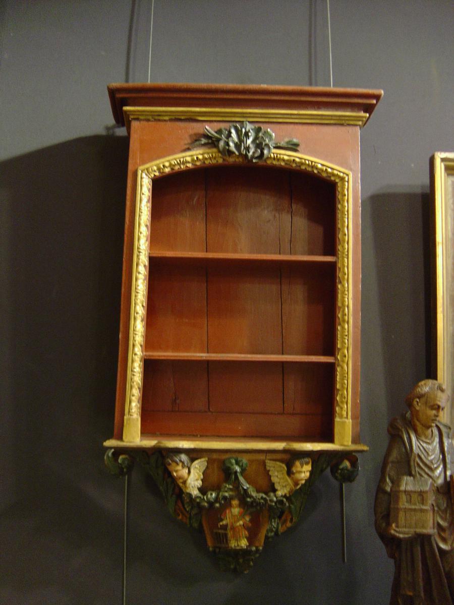 Shelves Wood Polychrome XVIII Century-photo-3