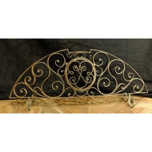 Wrought Iron Transom Grille, 18th Century Period.