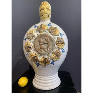 Large Italian Earthenware Jug From The Late 17th Century.