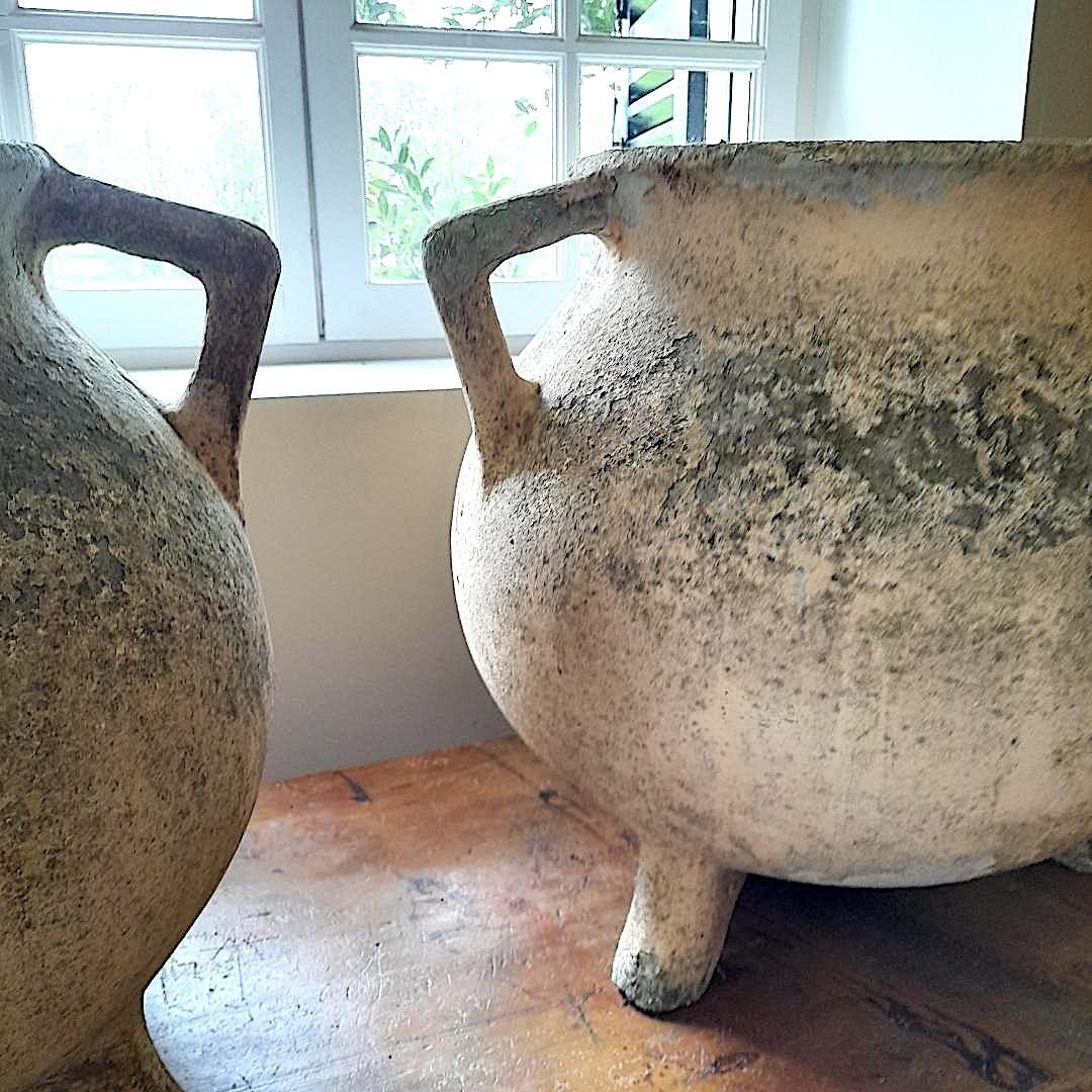 Pair Of Large Reconstituted Stone Jars-photo-4