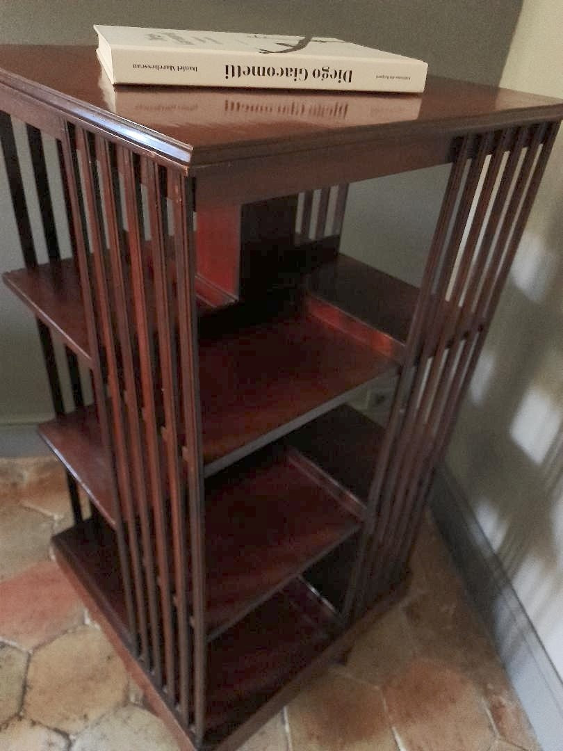 Large Mahogany Revolving Bookcase-photo-2