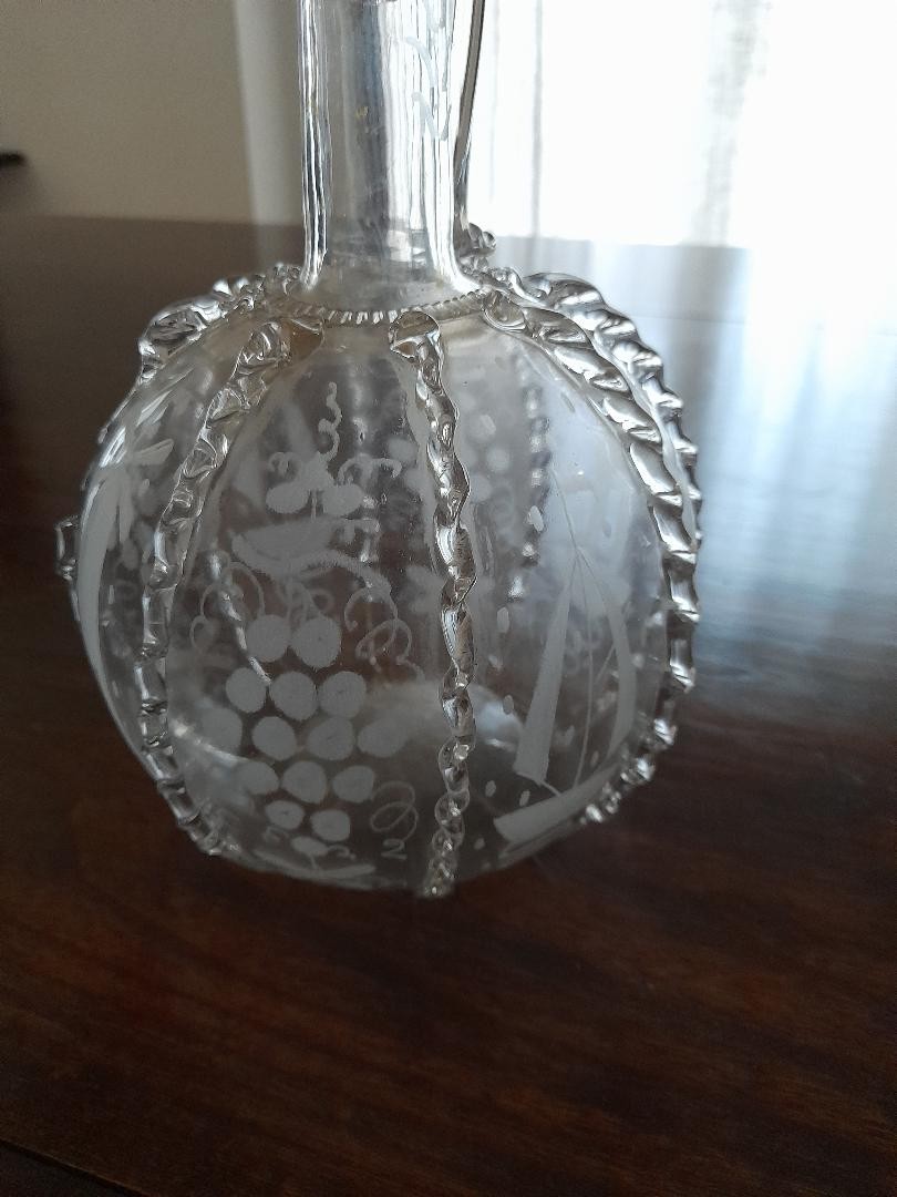 18th Century Dutch Blown Glass Carafe-photo-4