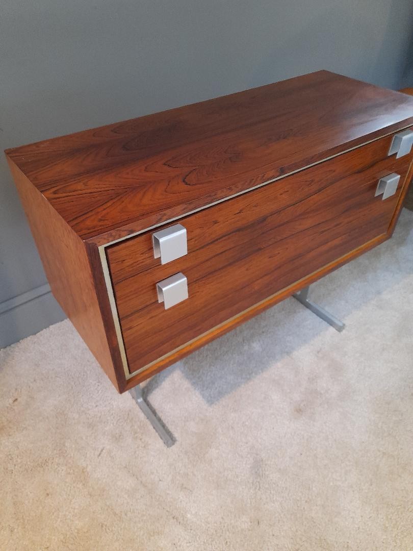 Designer Low Cabinet In Rosewood Veneer.-photo-2