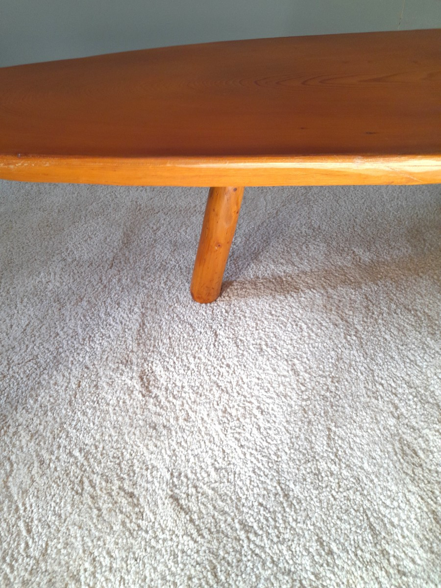 Table basse en bois année 70-photo-3