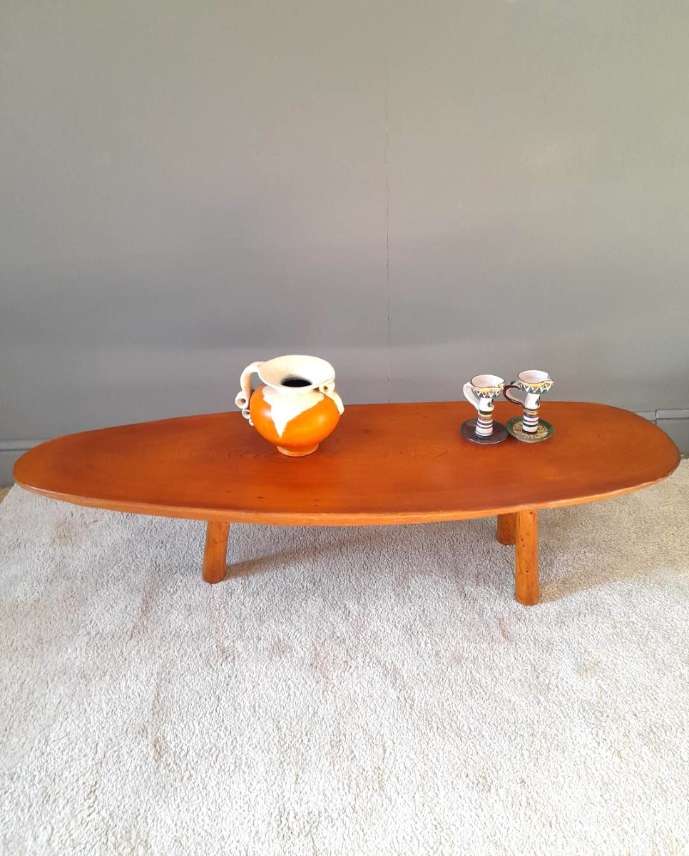 Table basse en bois année 70