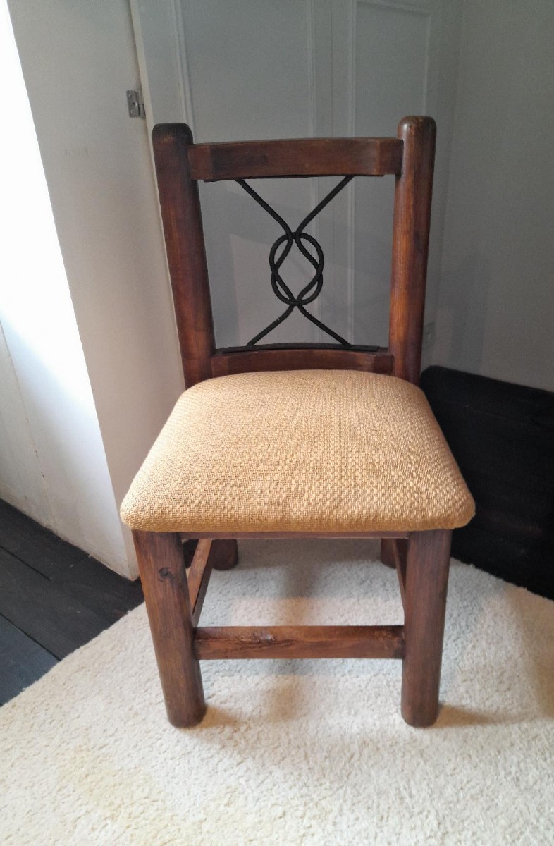 Pair Of Brutalist-style Chairs-photo-2