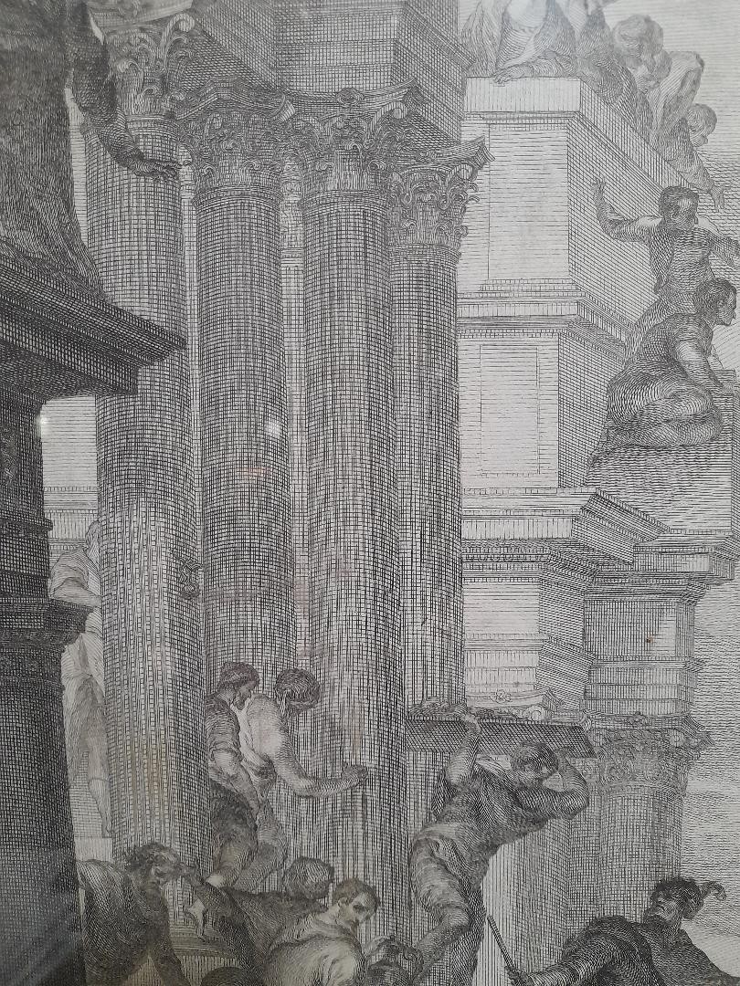 Gravure en noir et blanc " les noces de Cana "-photo-3