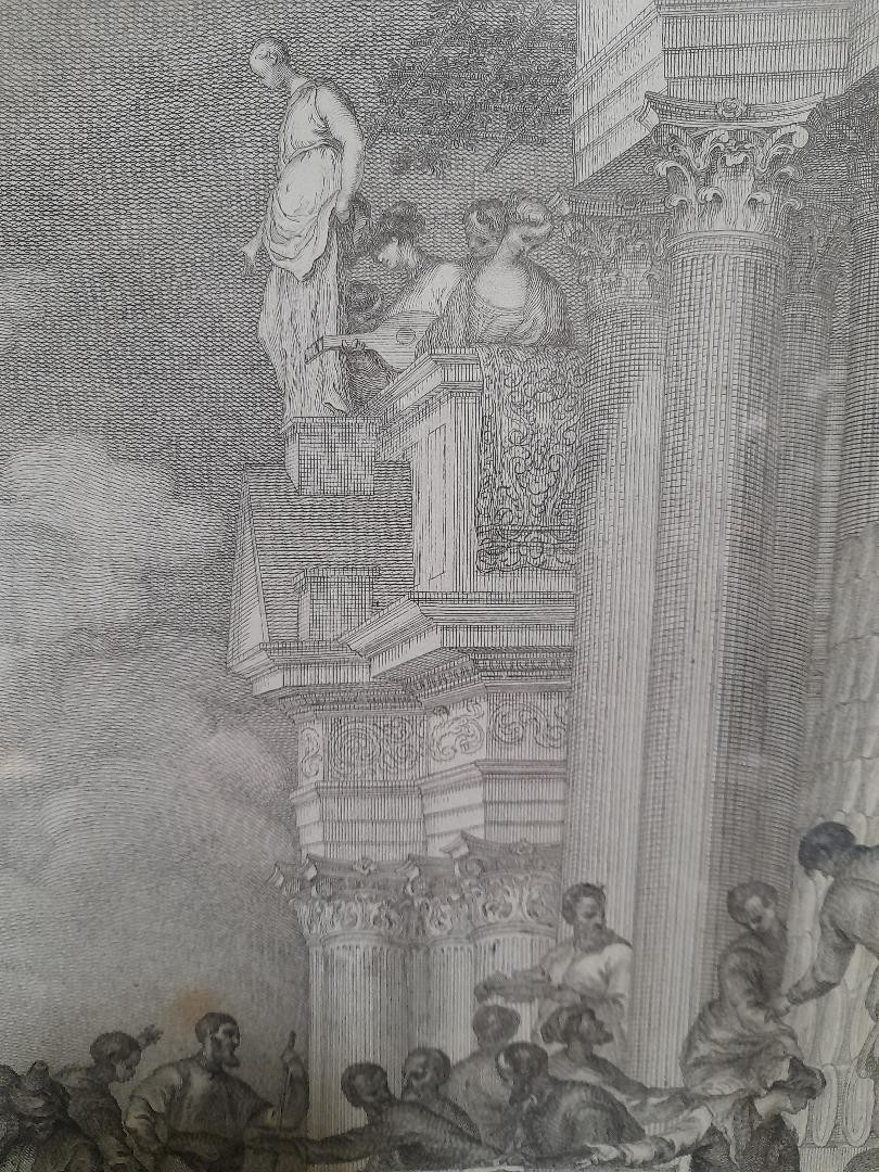 Gravure en noir et blanc " les noces de Cana "-photo-4