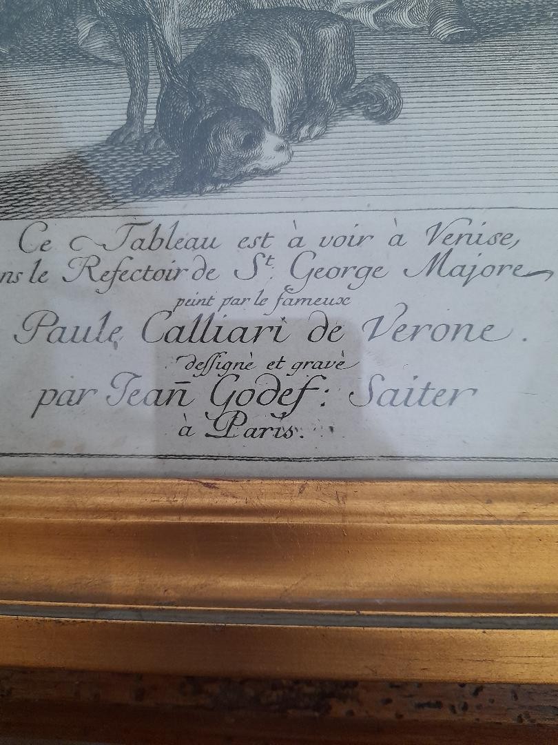 Gravure en noir et blanc " les noces de Cana "-photo-1