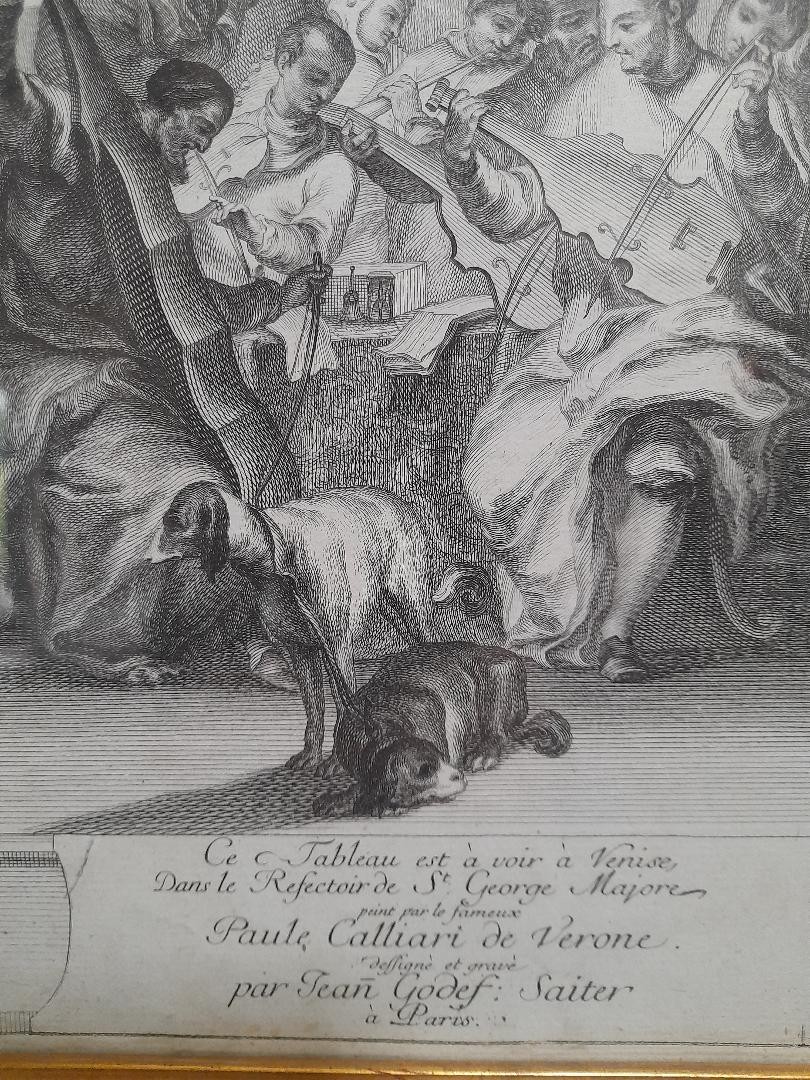 Gravure en noir et blanc " les noces de Cana "-photo-3