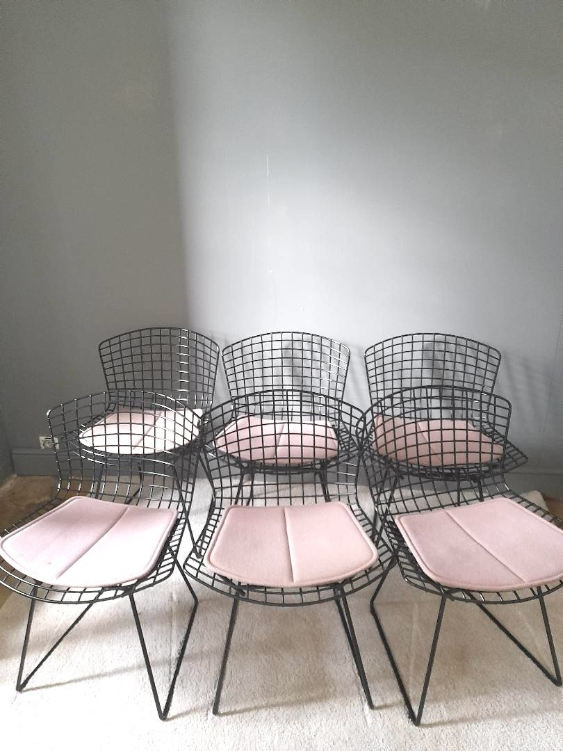 Six chaises BERTOIA édition KNOLL