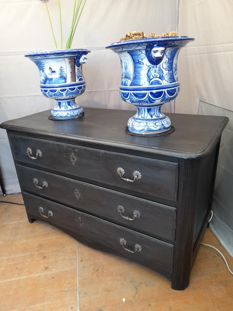 Commode peinte époque Régence-photo-2