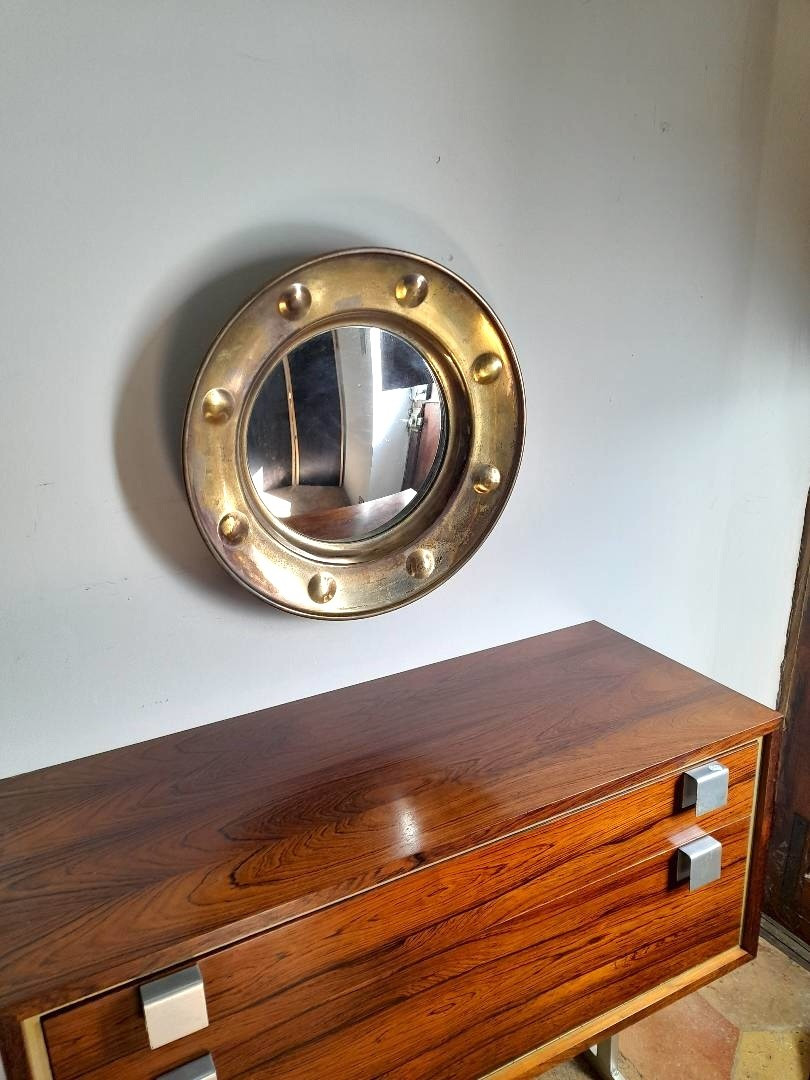 Round Brass Mirror, Modernist