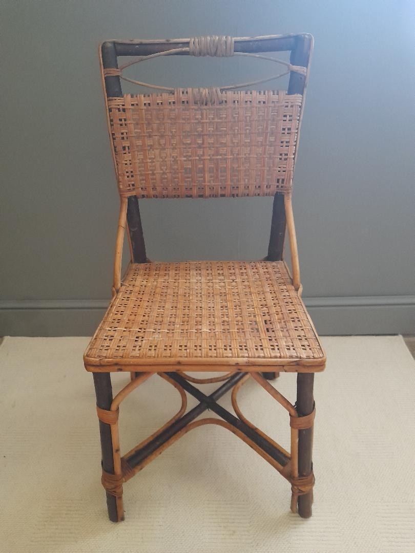 Quatre chaises en rotin-photo-2