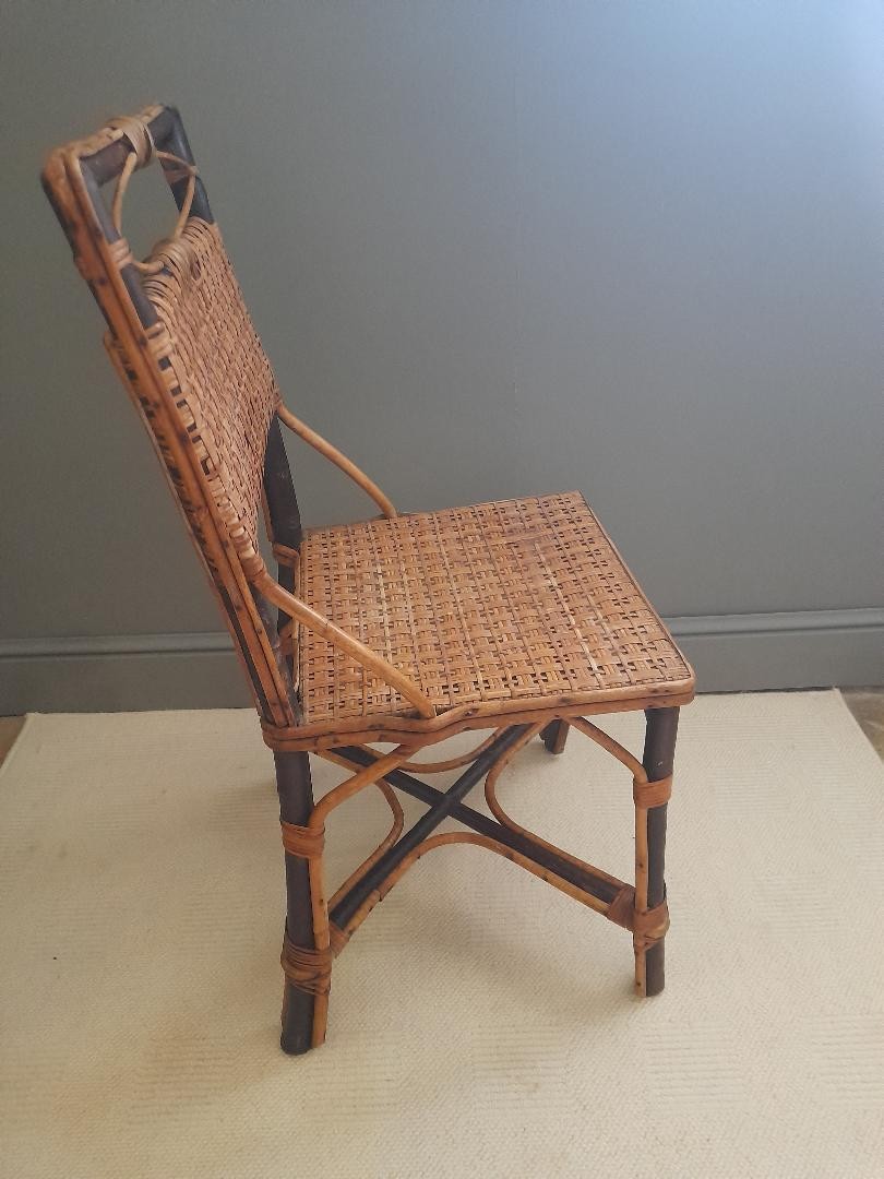 Quatre chaises en rotin-photo-3