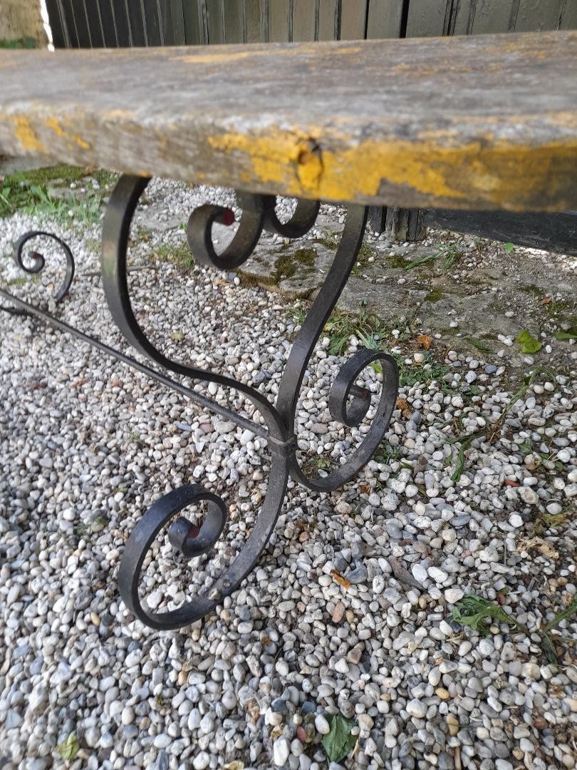 Banc de jardin en chêne -photo-4