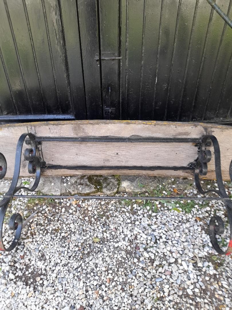 Banc de jardin en chêne -photo-1