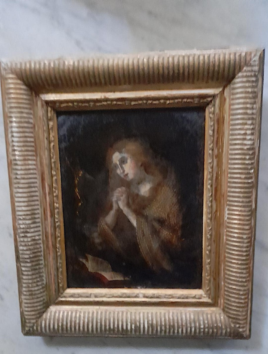 Marie Madeleine , huile sur cuivre