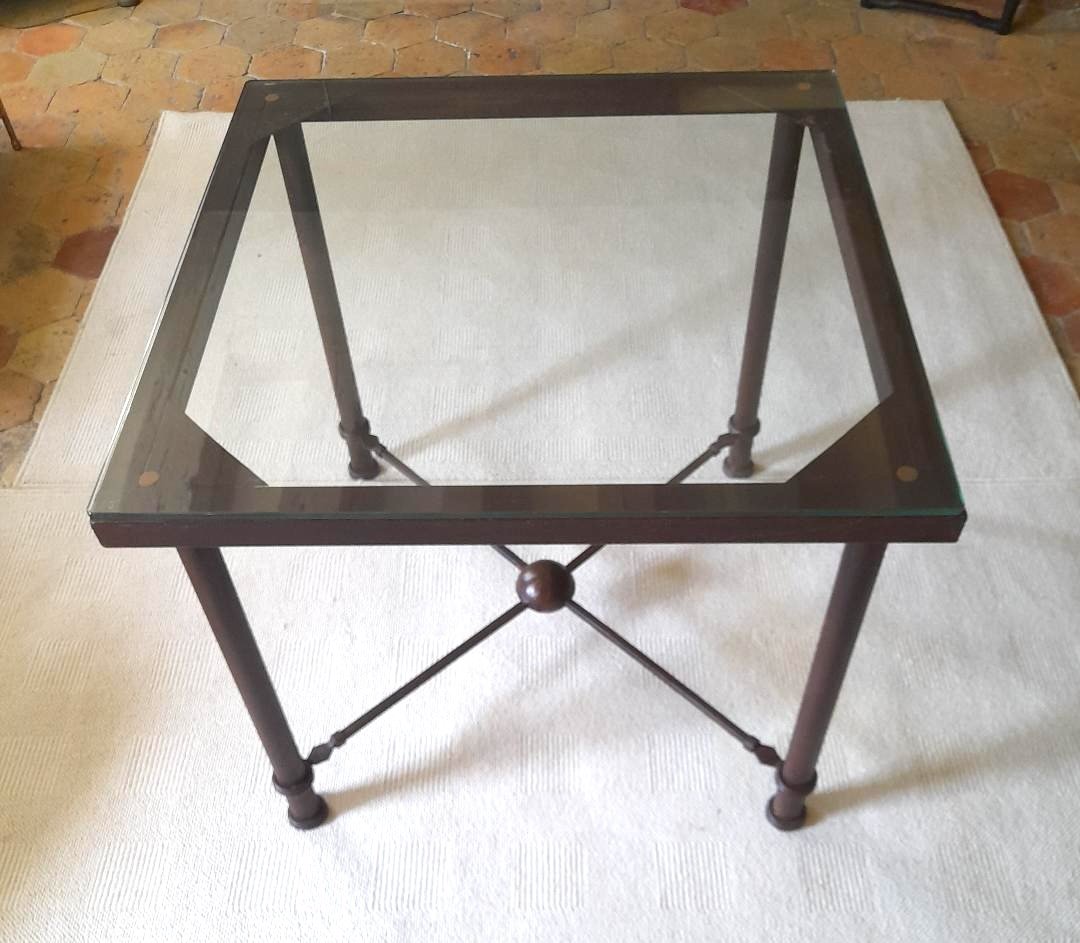 Table de salle à manger plateau de verre
