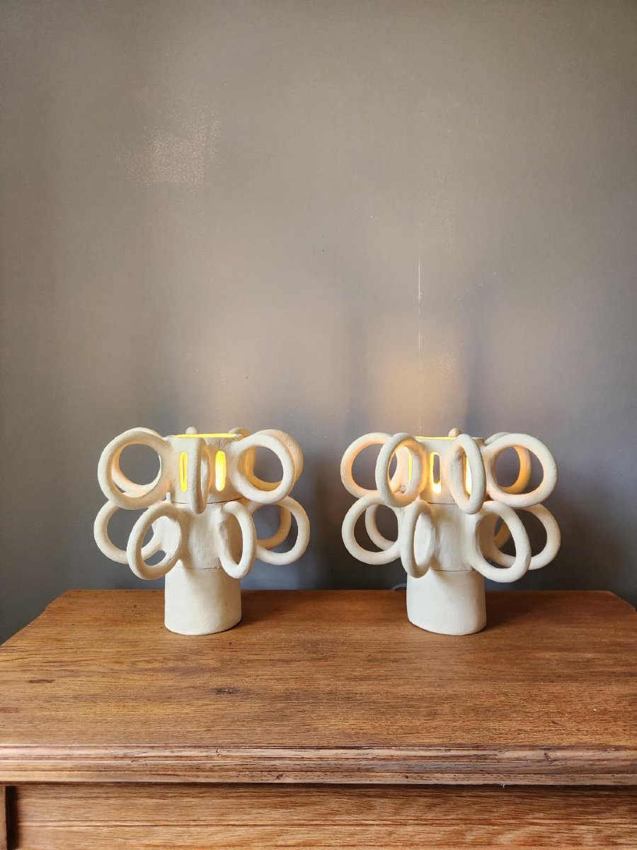Pair Of Designer Lamps By Pia Chevalier-photo-2