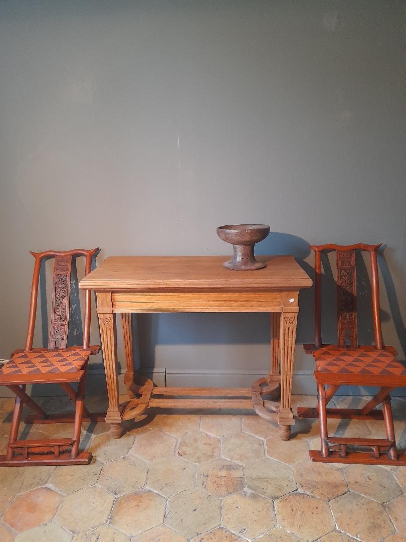 Pair Of Chinese Folding Chairs-photo-2