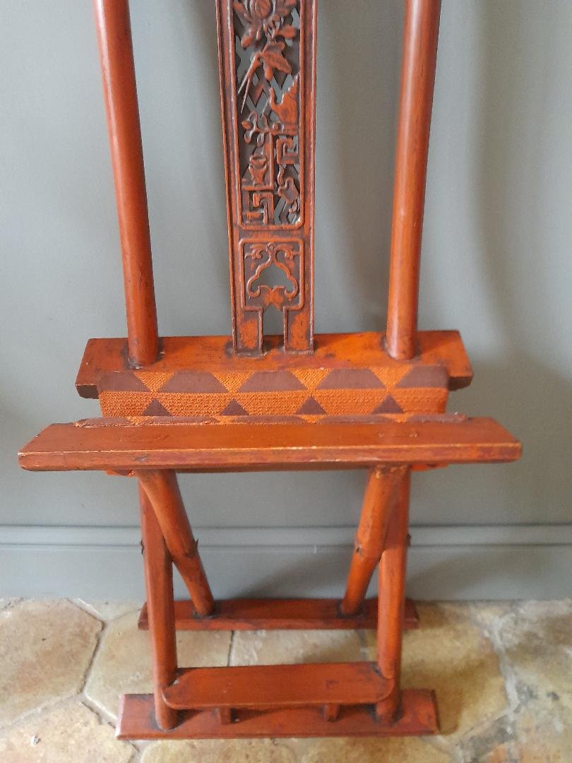 Pair Of Chinese Folding Chairs-photo-3