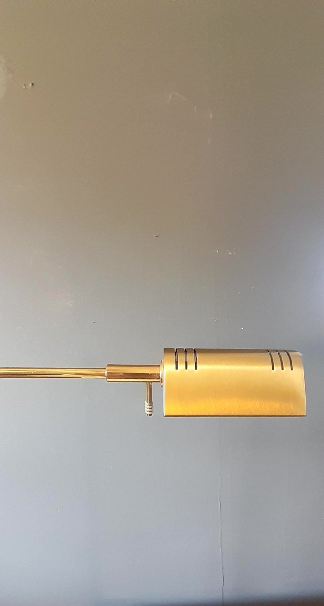 Articulated Reading Lamp In Gold-plated Brass-photo-3