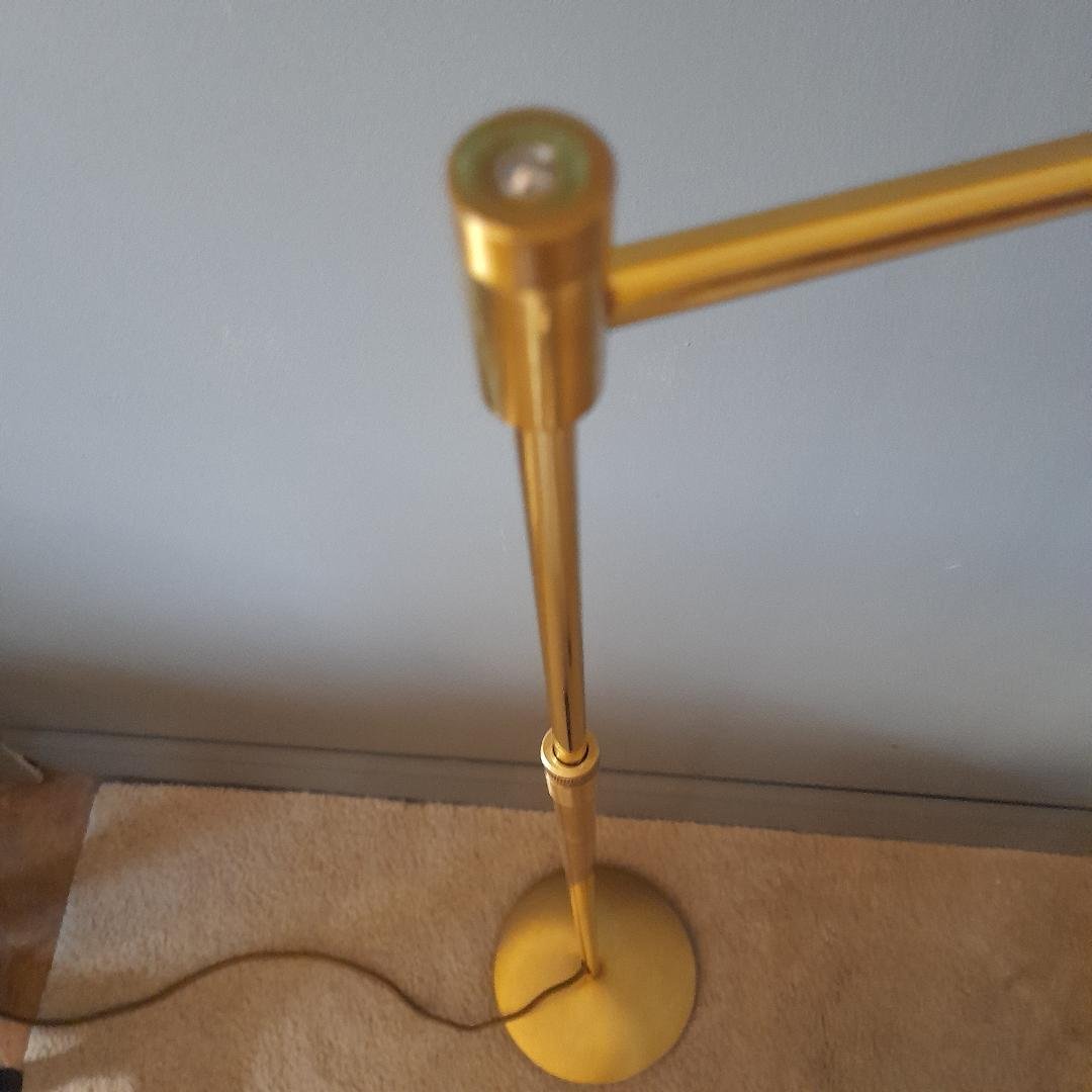Articulated Reading Lamp In Gold-plated Brass-photo-4