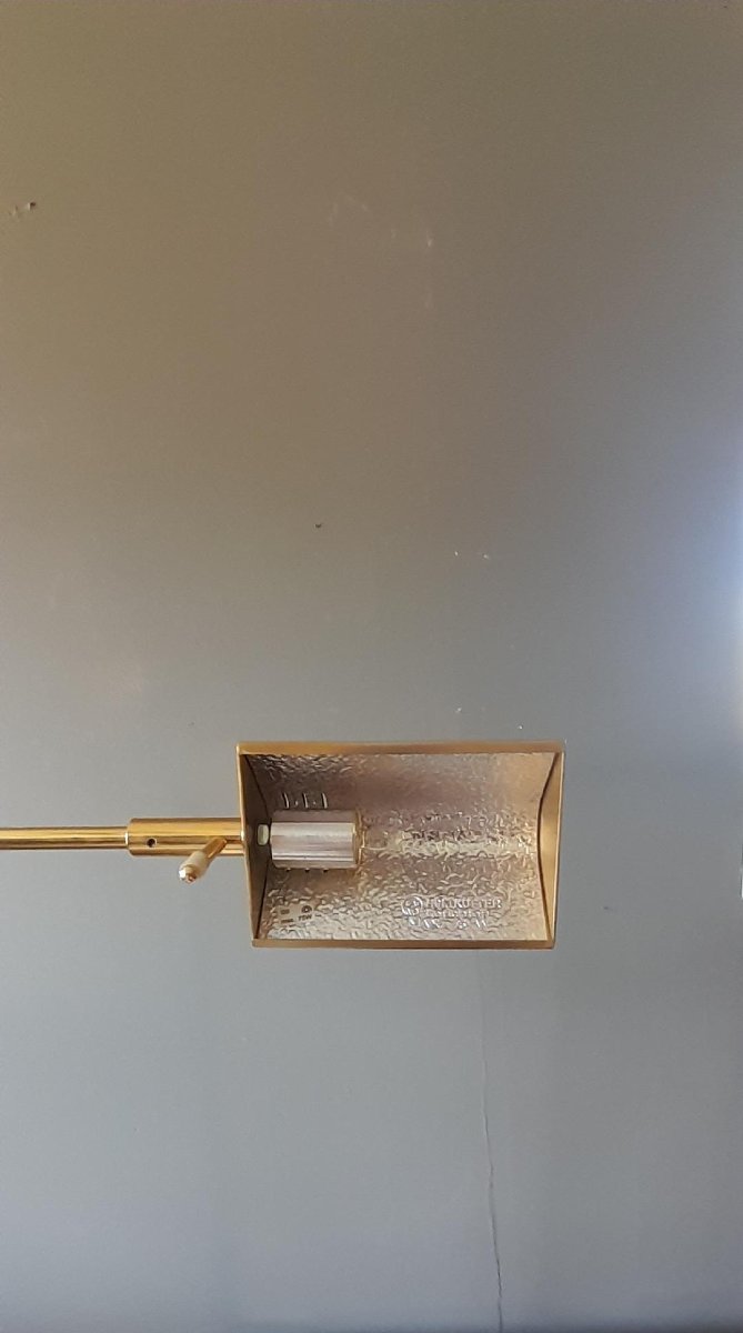 Articulated Reading Lamp In Gold-plated Brass-photo-1