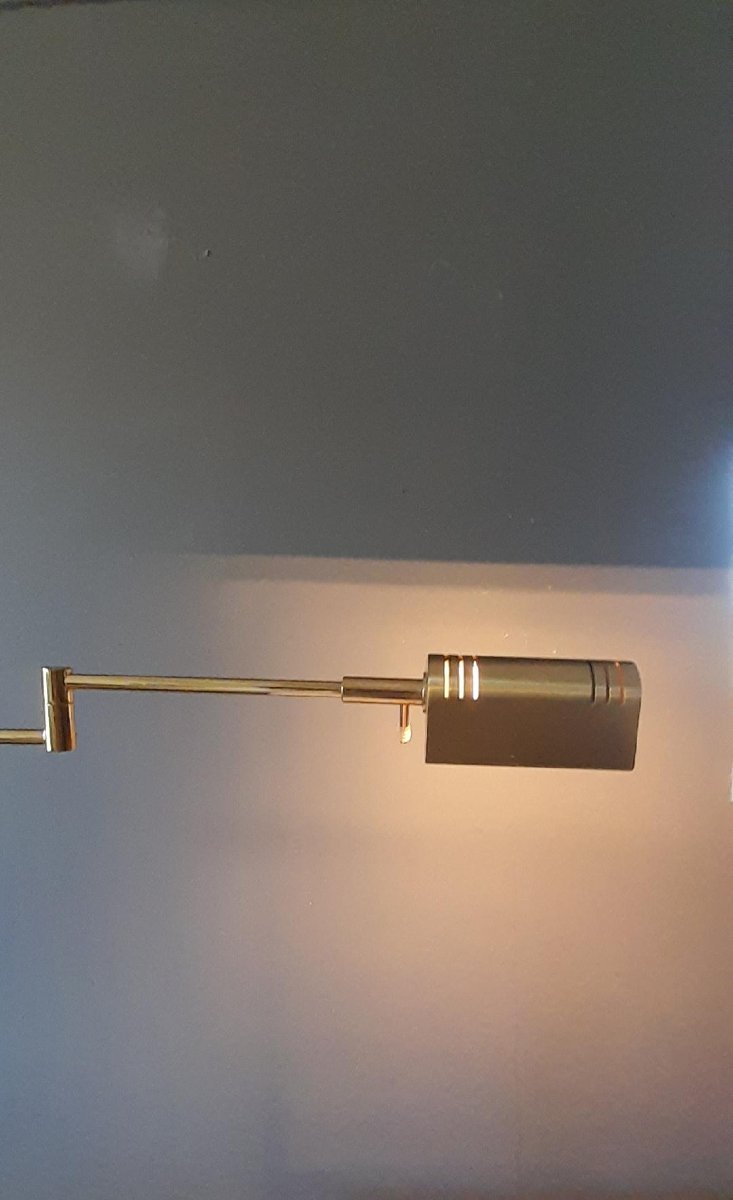 Articulated Reading Lamp In Gold-plated Brass-photo-2
