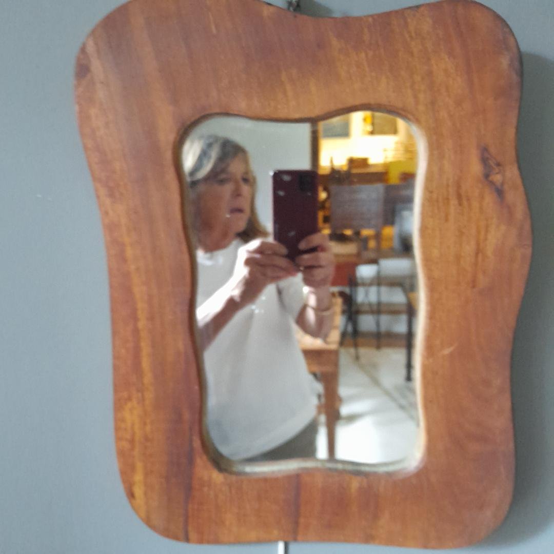 Miroir de forme libre en bois-photo-2
