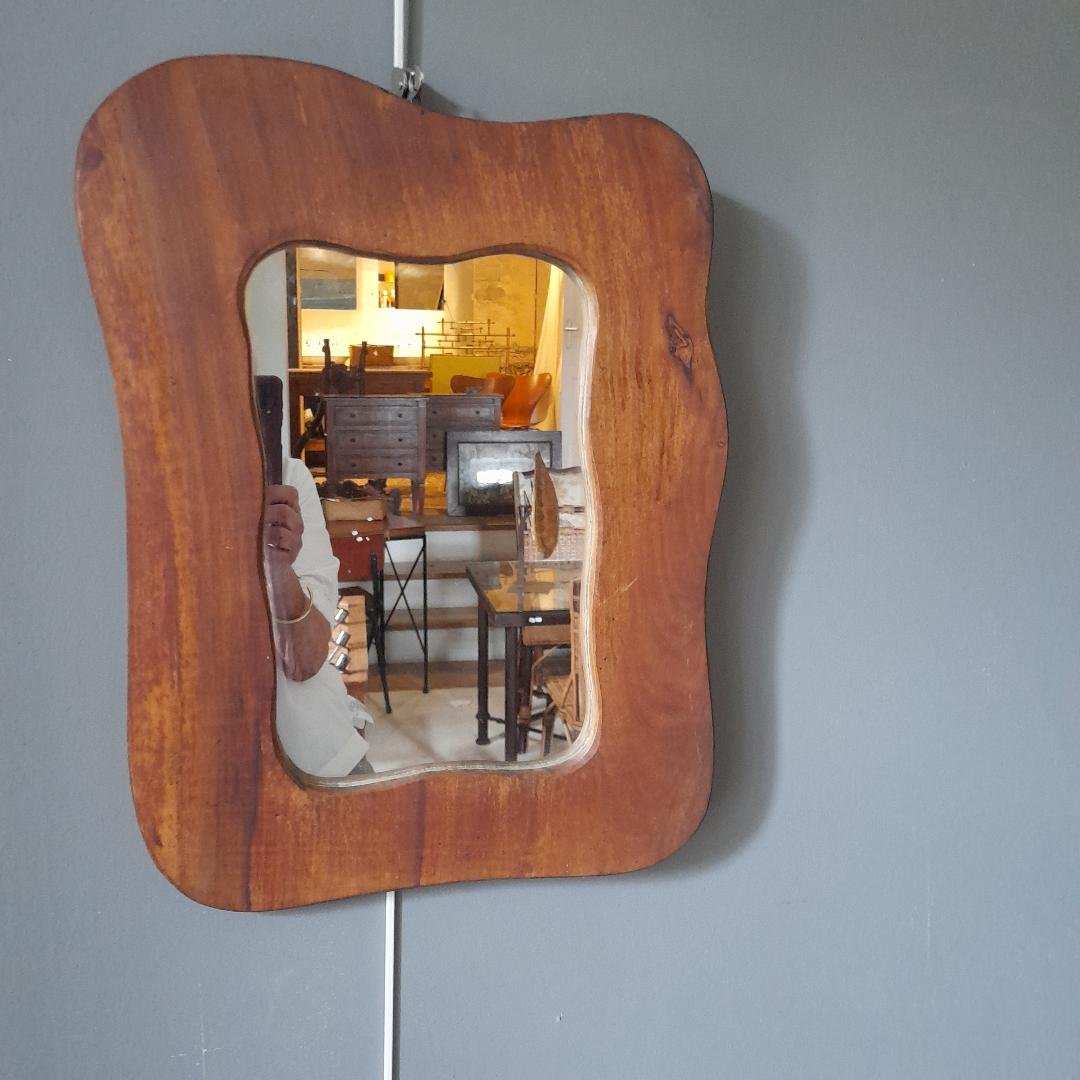 Miroir de forme libre en bois