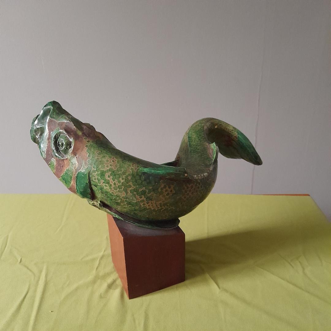 19th-century Chinese Ceramic Carp-photo-1