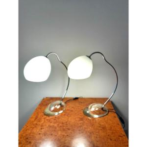 Pair Of Bedside Lamps By Renato Toso