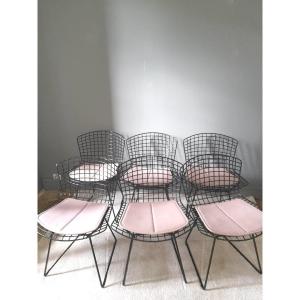 Six chaises BERTOIA édition KNOLL