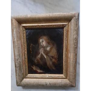 Marie Madeleine , huile sur cuivre