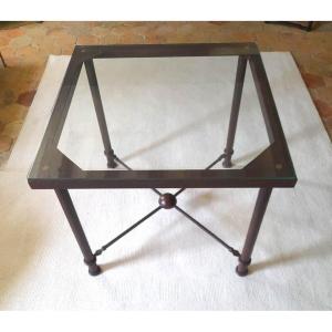 Table de salle à manger plateau de verre