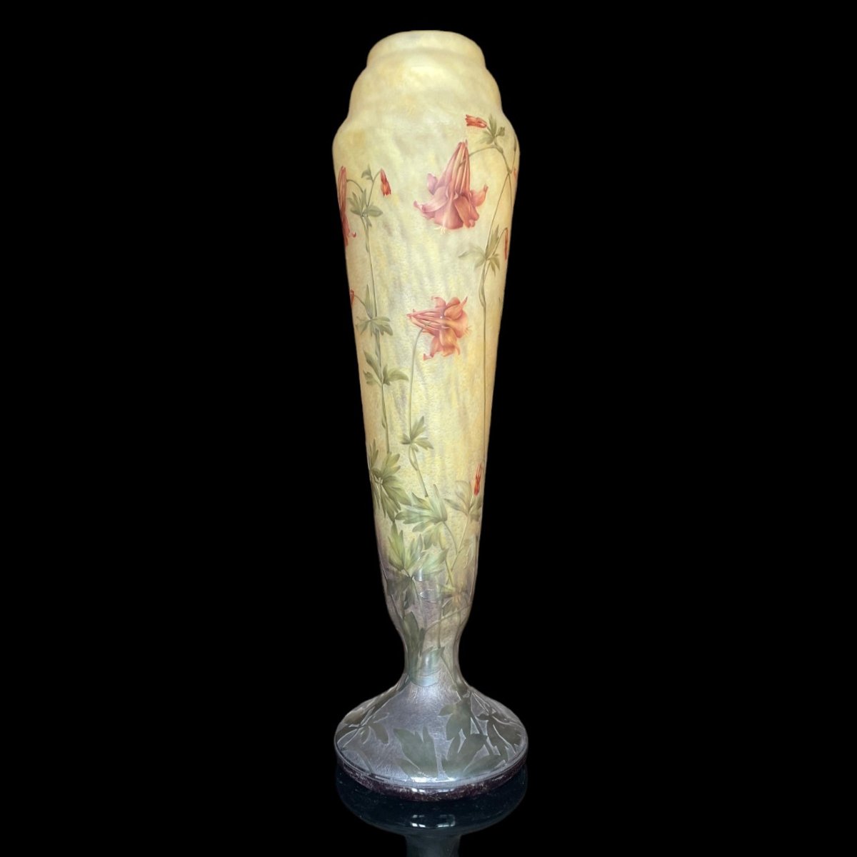 Large “columbines” Vase By Daum-photo-4