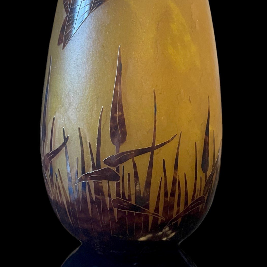 “halbrans” Vase By Le Verre Français-photo-1