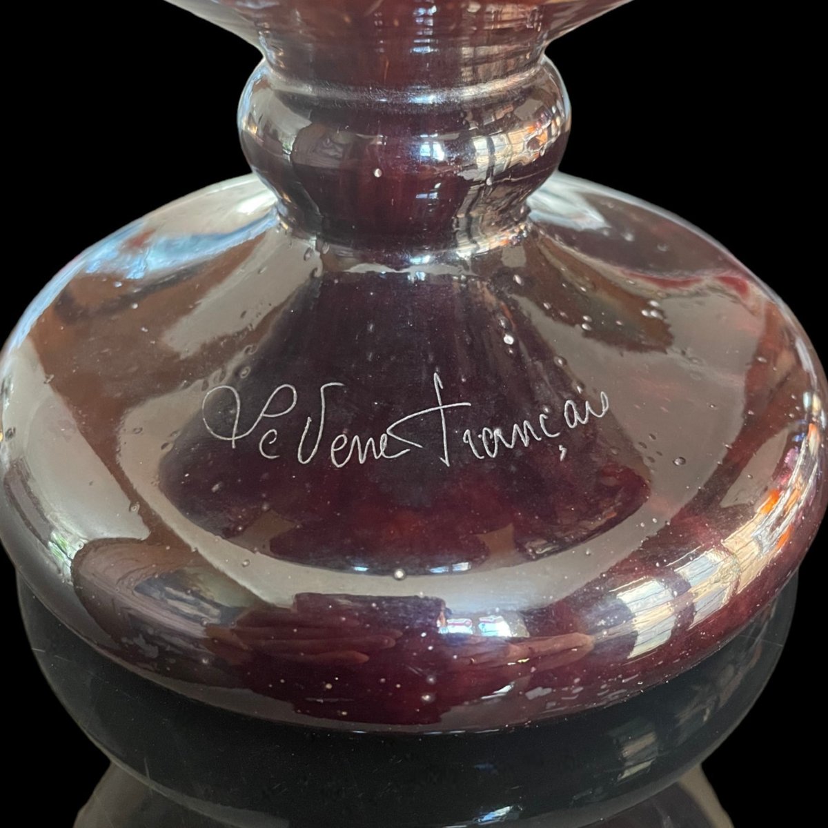 “laurier” Vase By Le Verre Français-photo-3