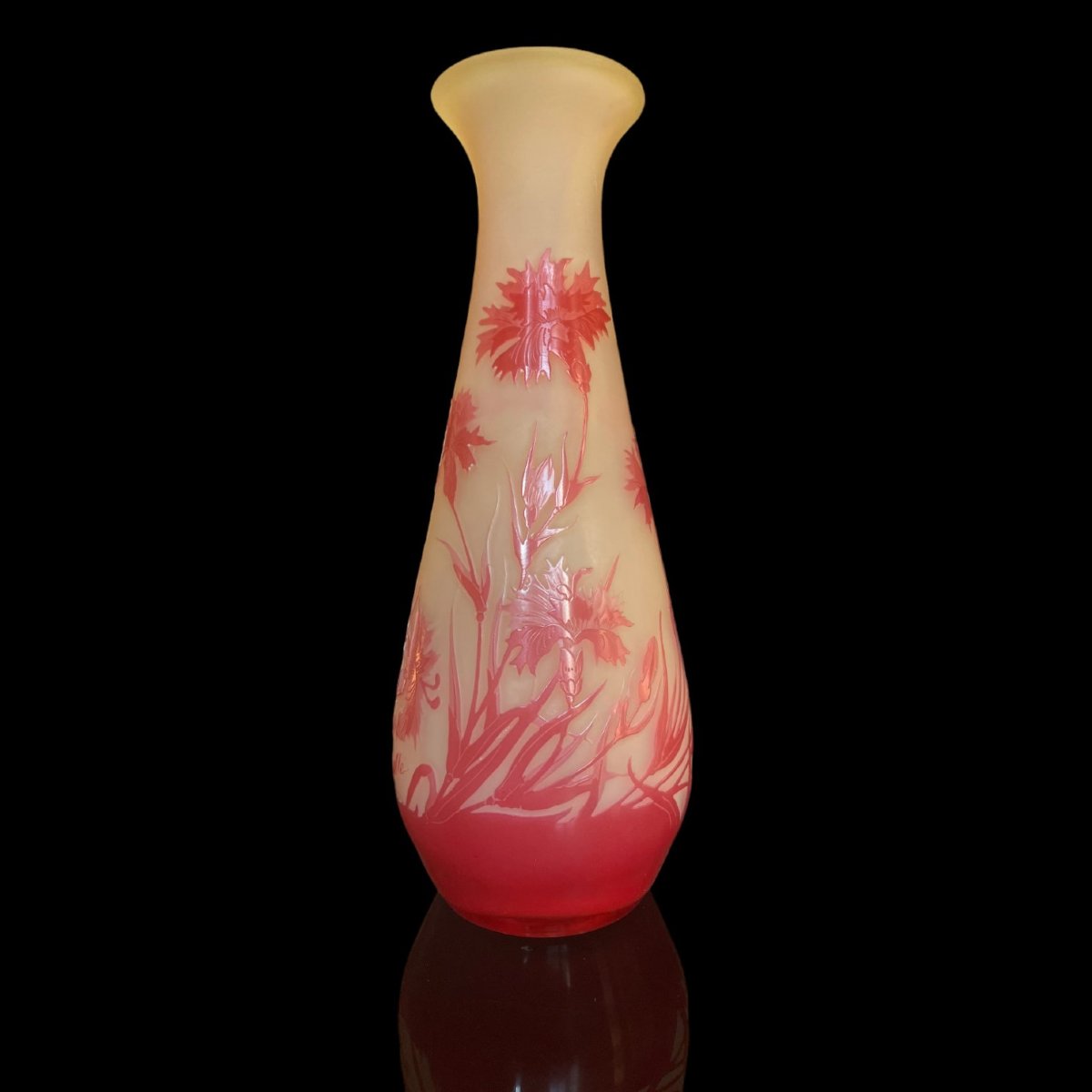 Small Floral Vase By Emile Gallé-photo-3