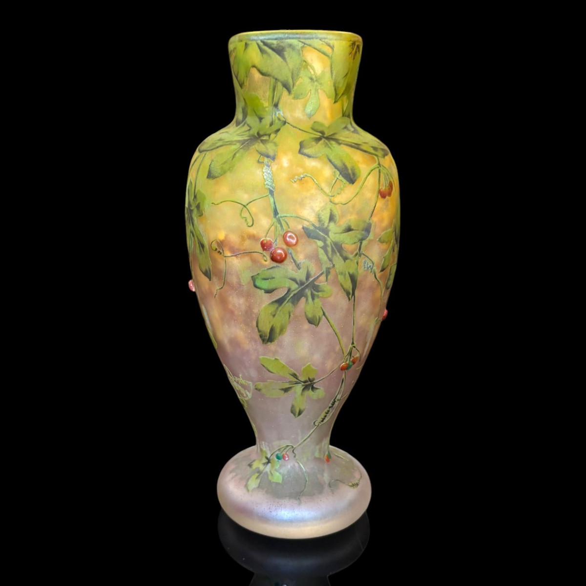 Rare vase Daum modèle Bryonia 1905-1910