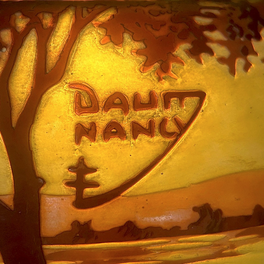 Lampe Daum à décor lacustre-photo-1